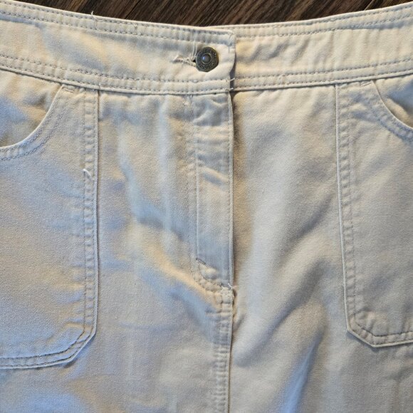EDDIE BAUER Classic Beige Cotton Twill/Denim Skirt NWOT/SIZE 12 - Picture 3 of 4